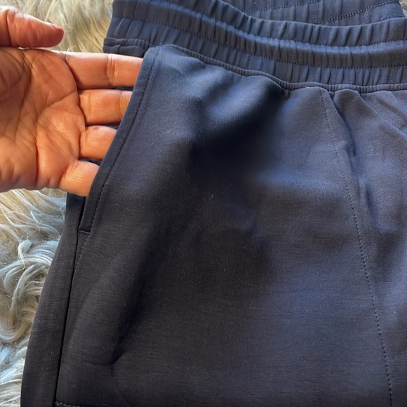 J. Jill FIT XL Navy Blue Drawstring Pull -on Sleek Wide Leg Cropped Pants (NWT) - Picture 5 of 5